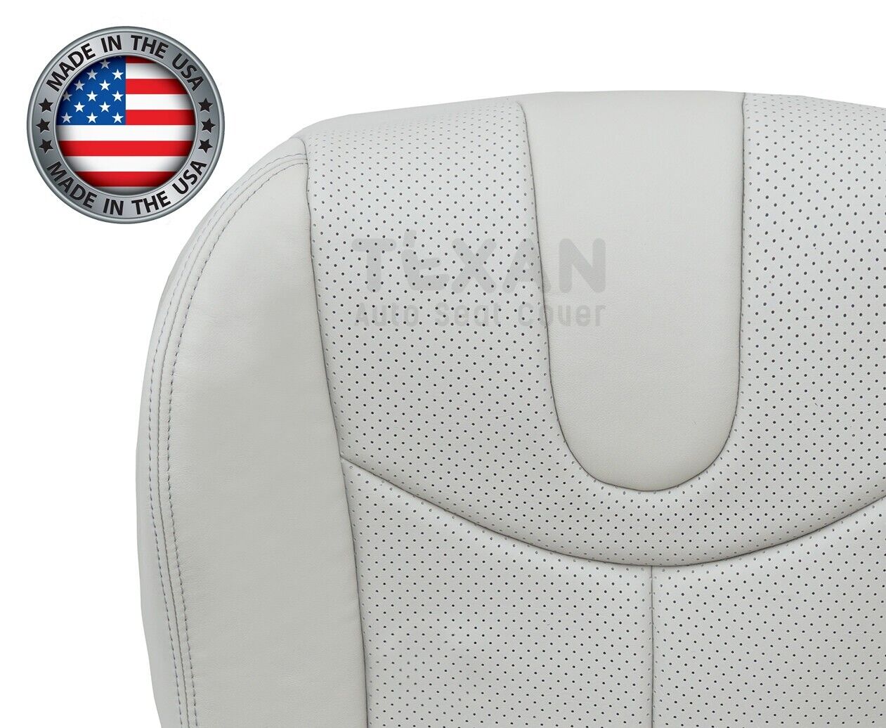 2008, 2009, 2010, 2011, 2012, 2013 Infinity G37 Passenger Side Bottom Synthetic Leather Perforated  Replacement Seat Cover Gray
