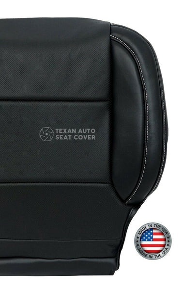 2015, 2016, 2017, 2018, 2019 GMC Yukon, Yukon XL Passenger Side Bottom Perforated Leather Replacement Seat Cover Black