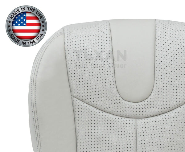 2008, 2009, 2010, 2011, 2012, 2013 Infinity G37 Driver Side Bottom Leather Perforated  Replacement Seat Cover Gray