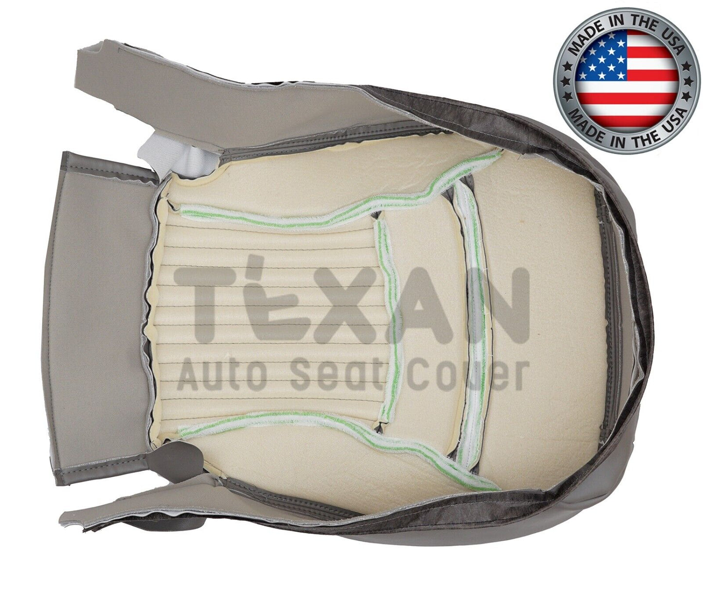 For 1997-2004 Chevy Corvette Passenger Side Bottom Perforated Leather Replacement Seat Cover Black