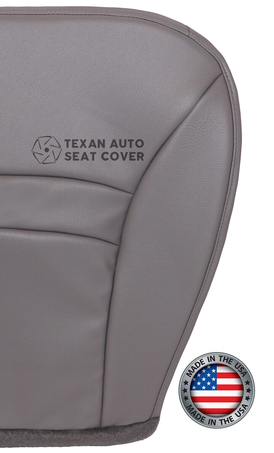 2000 to 2002 Ford Econoline Van Chateau Passenger Side Synthetic Leather Replacement Seat Cover Gray