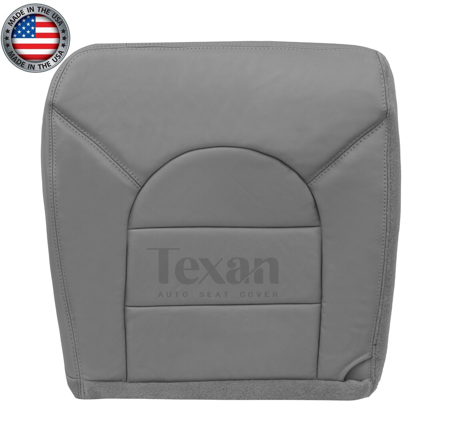 1999, 2000 Ford F250-F550 Lariat Passenger Bottom Synthetic Leather Seat Cover Gray