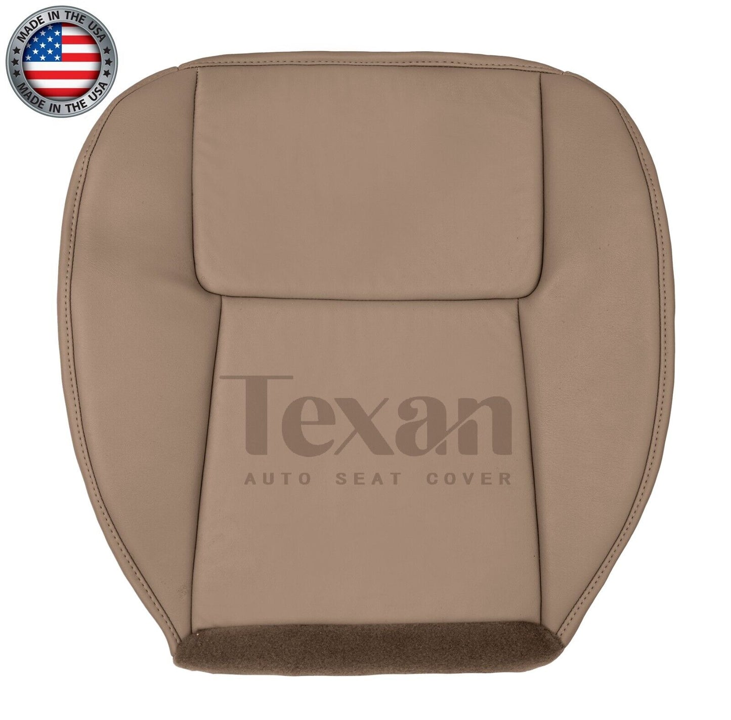 2005 to 2009 Chevy Equinox Passenger Side Bottom Synthetic Leather Replacement Seat Cover Tan
