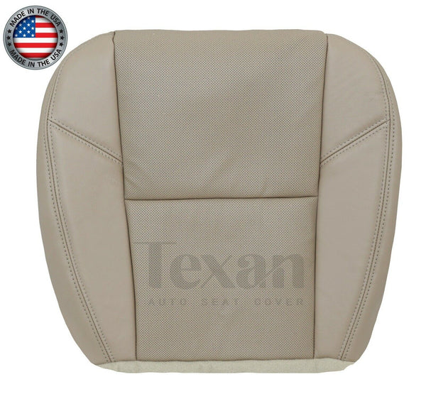 2012 to 2014 GMC Sierra Driver Side Bottom Perforated Synthetic Leather Replacement Seat Cover Tan