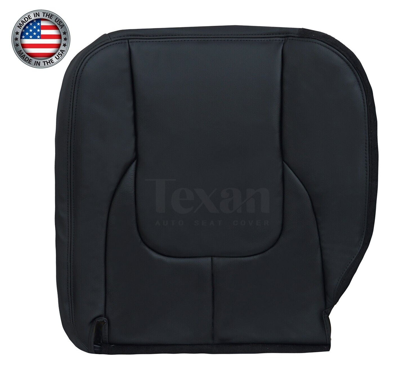 2002, 2003 Dodge Ram Laramie Passenger Side Bottom Synthetic Leather Replacement Seat Cover Dark Gray