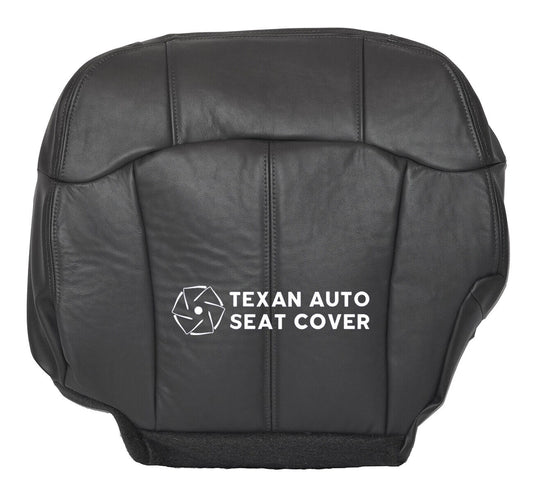 1999 to 2002 GMC Sierra Passenger Side Bottom Leather Replacement Seat Cover Dark Gray
