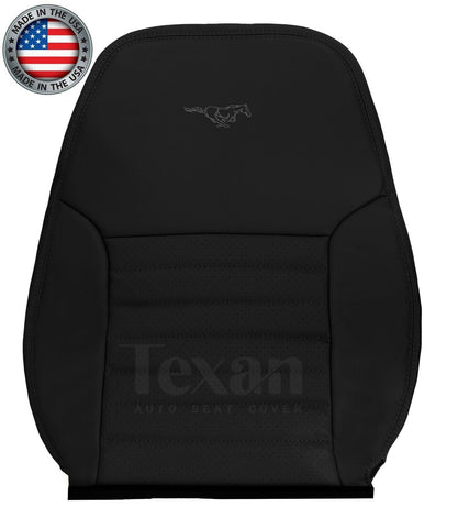 1999 to 2004 Ford Mustang GT V8 Passenger Side Lean Back Synthetic Leather Replacement Seat Cover Black