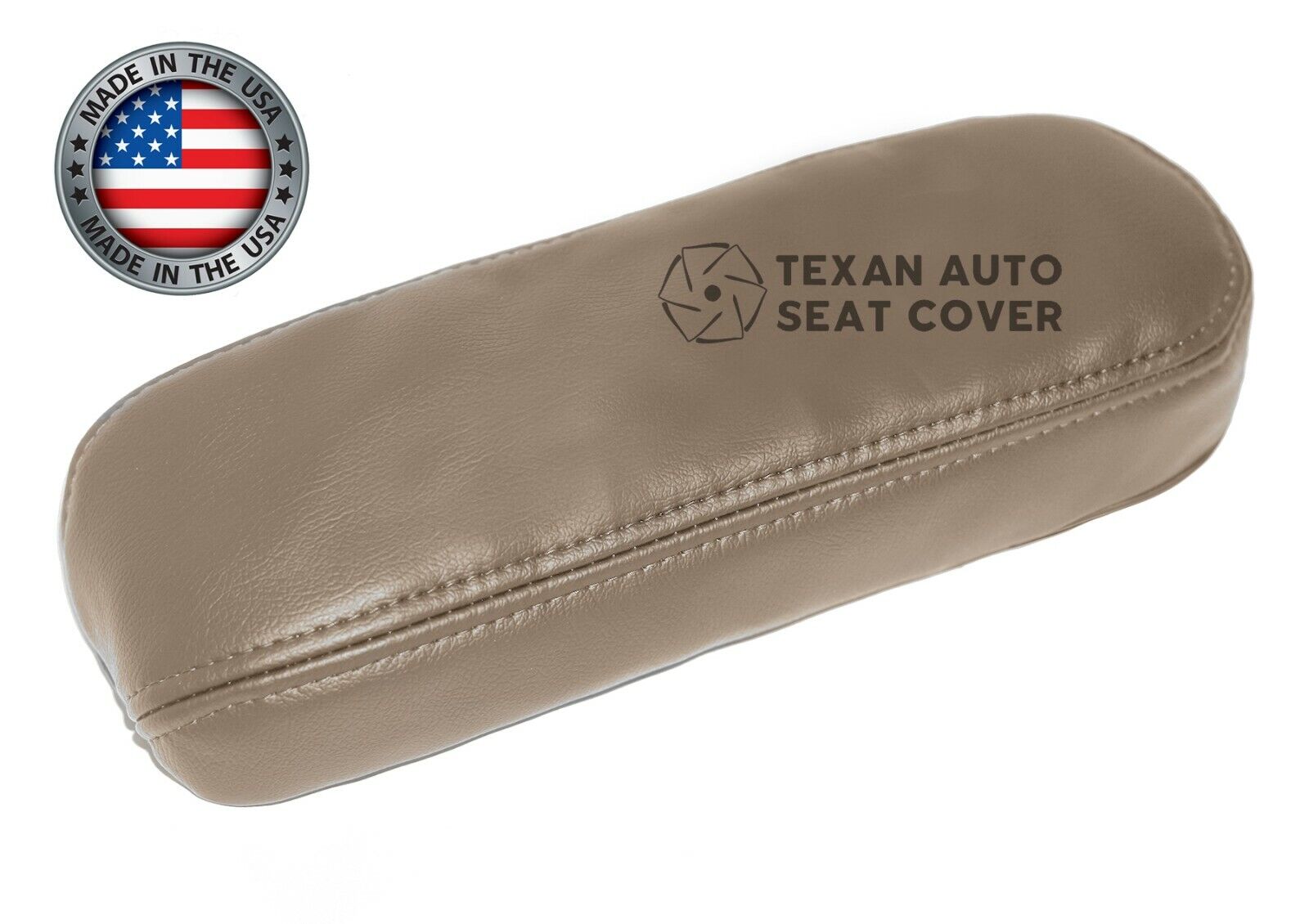 Fits 2000 to 2002 Ford Expedition Eddie Bauer Driver Side Armrest Synthetic Leather Replacement Sear Cover Tan