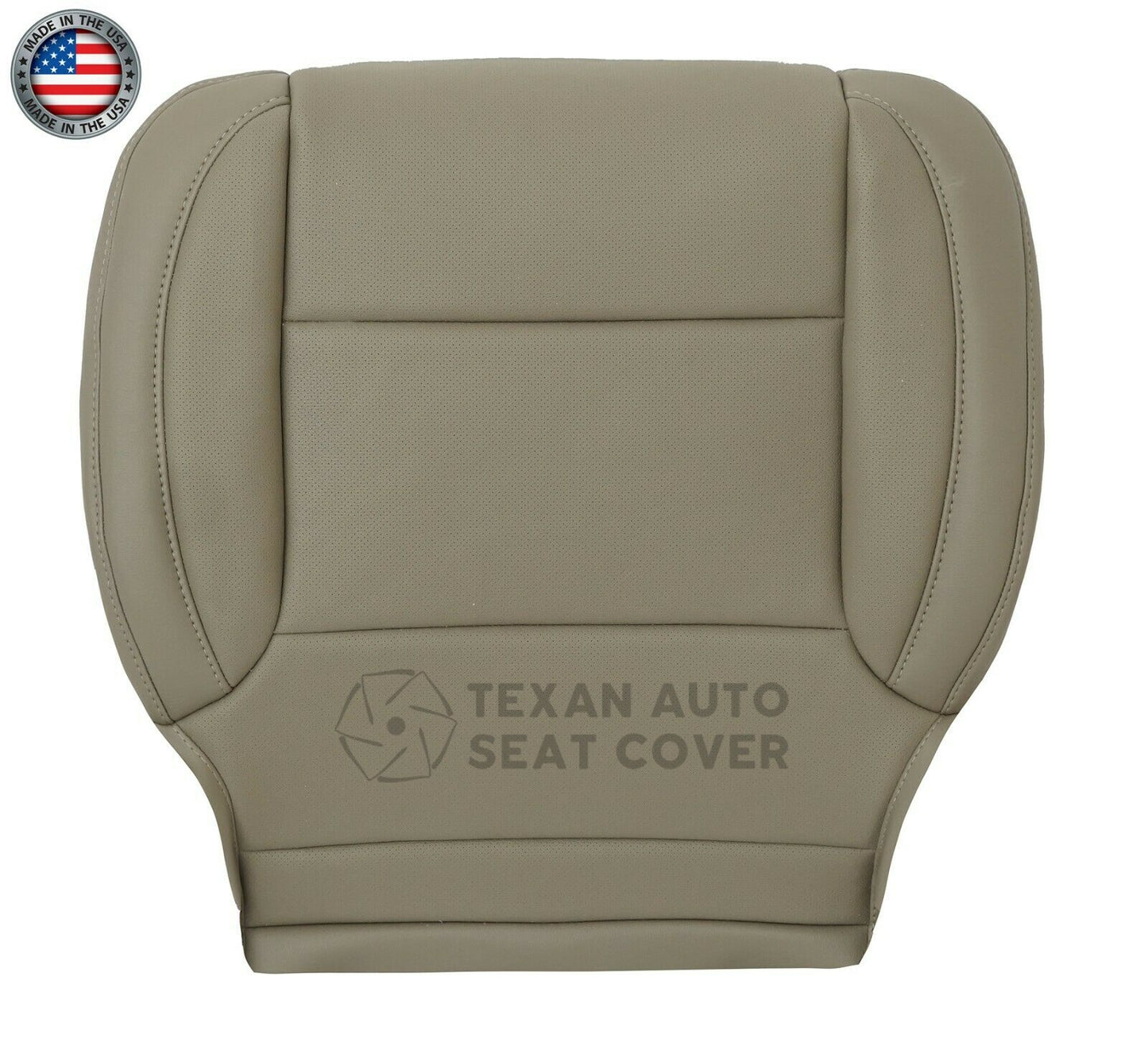 Fits 2014, 2015, 2016, 2017, 2018, 2019 GMC Sierra Passenger Bottom Perforated Leather  Replacement Seat Cover Tan