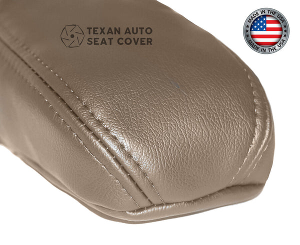 Fits 2000 to 2002 Ford Expedition Eddie Bauer Passenger Side Armrest Synthetic Leather Replacement Sear Cover Tan