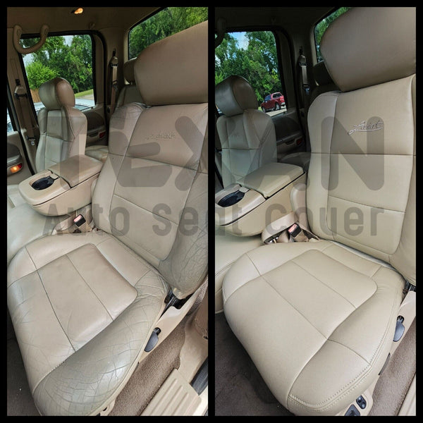 2007, 2008, 2009, 2010, 2011, 2012, 2013, 2014 Lincoln Navigator Driver Bottom Perforated Leather Seat Cover Gray