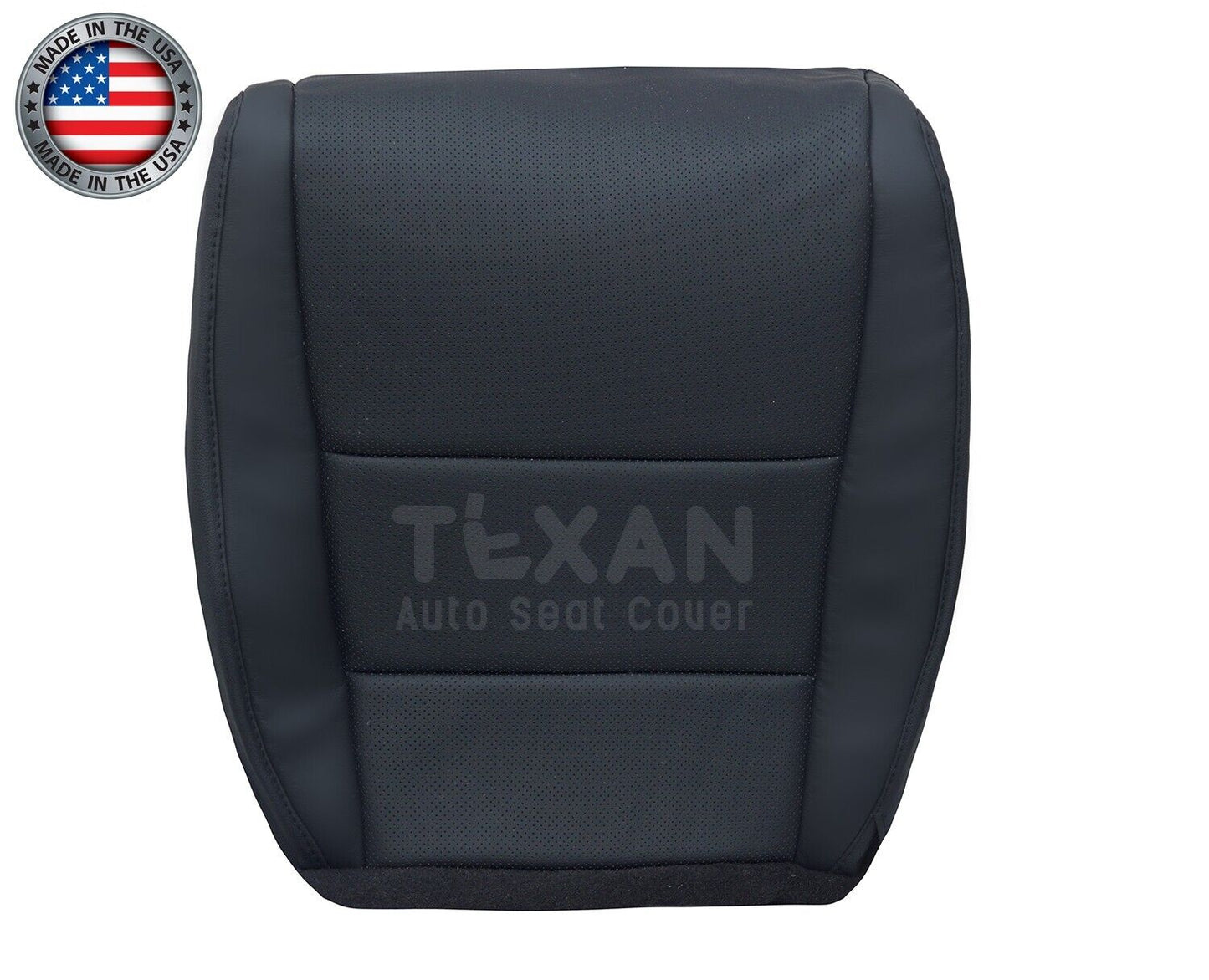 2009 to 2014 Acura TSX Driver Side Bottom Perforated Synthetic Leather Seat Cover Black