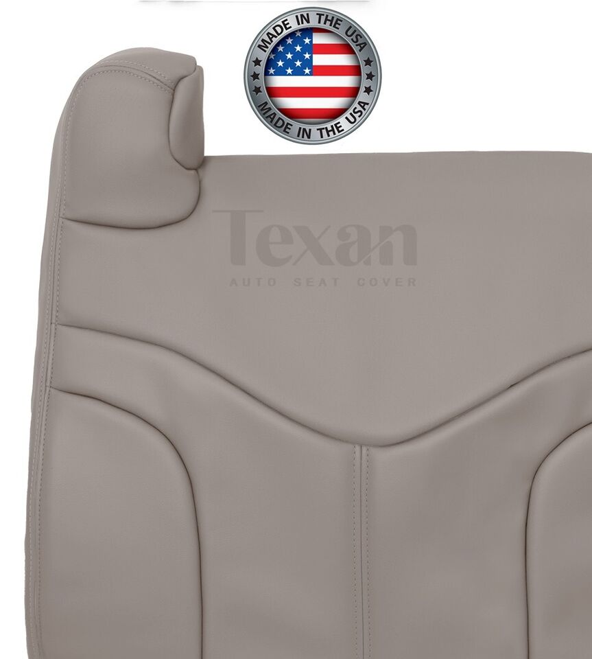 Fits 2000, 2001. 2002 GMC Yukon XL, SLT, SLE Driver Side Lean Back Synthetic Leather Seat Replacement Cover Tan