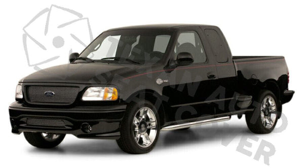 2000 Ford F-150 Harley Davidson Crew-Cab Passenger Side Bottom Fully Leather Replacement Seat Cover Black
