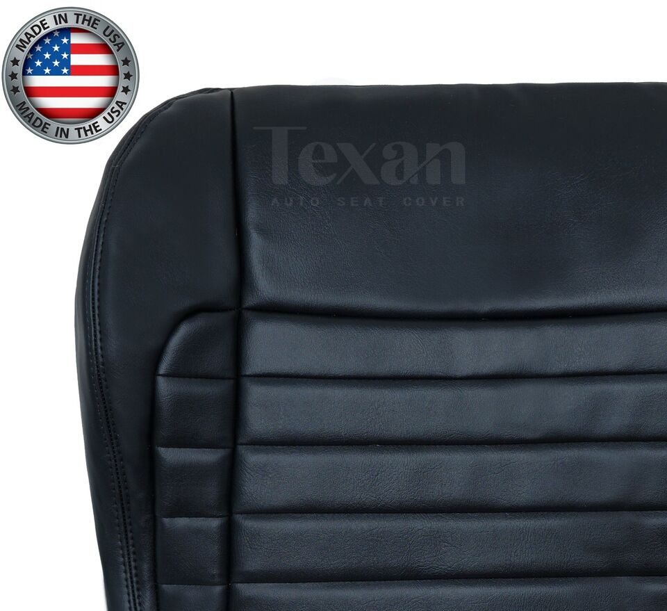 2001 Ford F-150 Harley Davidson Crew-Cab Driver Side Bottom Synthetic Leather Replacement Seat Cover Black
