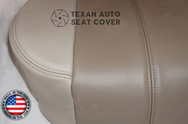 Fits 2001, 2002 GMC Yukon, Yukon XL Denali Passenger Side Bottom Synthetic Leather Replacement Seat Cover Shale "Tan"
