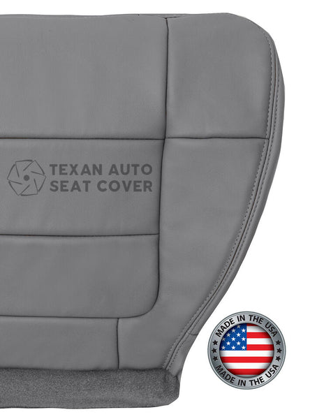 Fits 2001, 2002 Ford F-150 Lariat  Super-Cab, Extended-Cab Passenger Side Bottom Leather Replacement Seat Cover Gray
