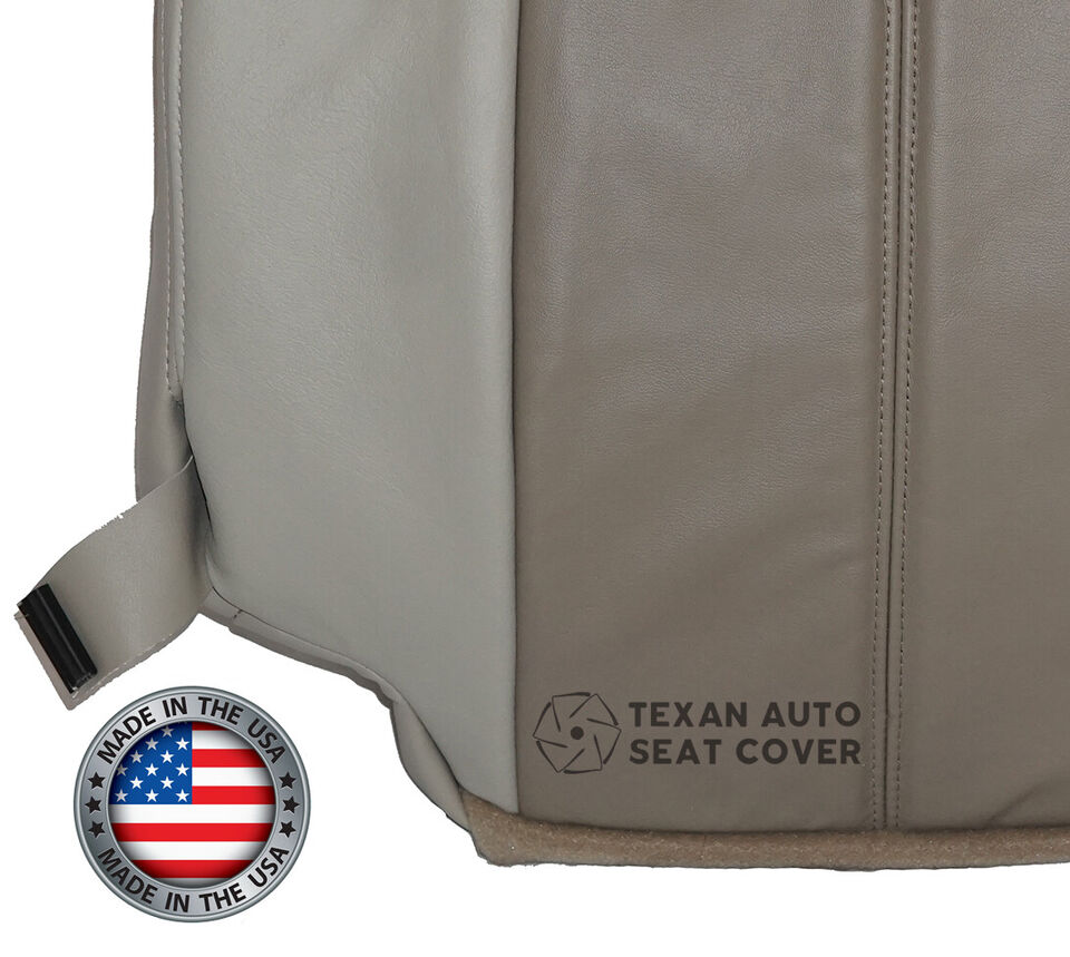 Fits 2001, 2002 GMC Yukon, Yukon XL Denali Driver Side Bottom Synthetic Leather Replacement Seat Cover Shale "Tan"