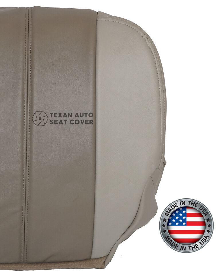 Fits 2001, 2002 GMC Yukon, Yukon XL Denali Driver Side Bottom Leather Replacement Seat Cover Shale "Tan"