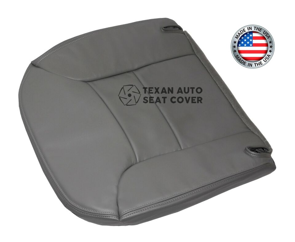 Fits 1995, 1996, 1997, 1998, 1999 GMC Suburban Passenger Side Bottom Leather Replacement Seat Cover Gray