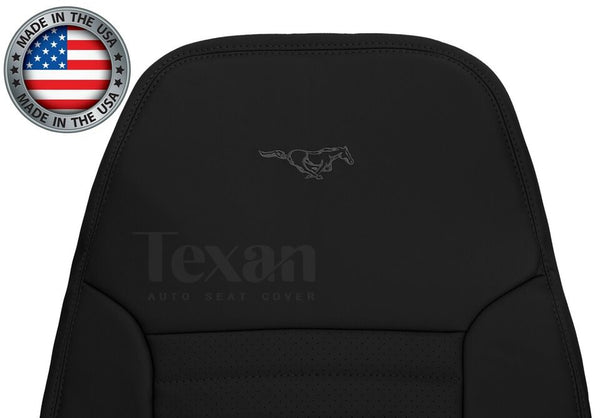 1999 to 2004 Ford Mustang GT V8 Passenger Side Lean Back Leather Replacement Seat Cover Black