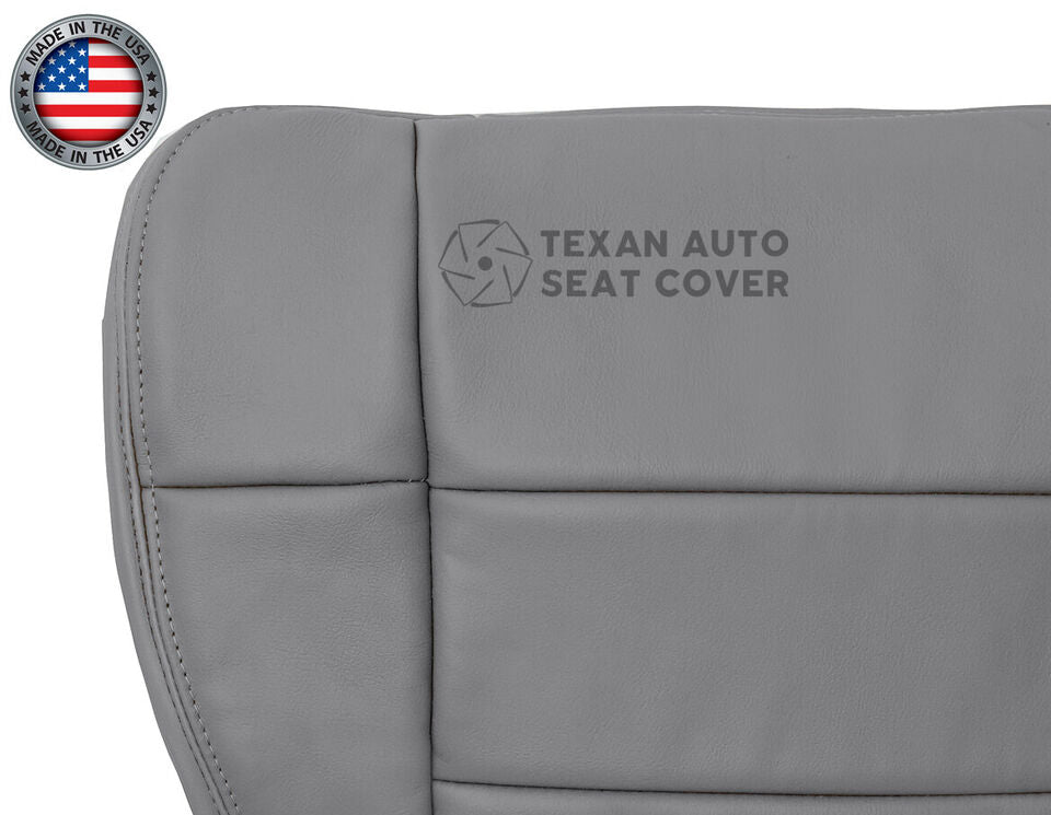 Fits 2001, 2002 Ford F-150 Lariat  Super-Cab, Extended-Cab Driver Bottom Leather Replacement Seat Cover Gray