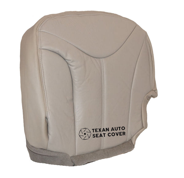Fits 2000, 2001. 2002 GMC Yukon XL, SLT, SLE Passenger Side Bottom Leather Seat Replacement Cover Tan