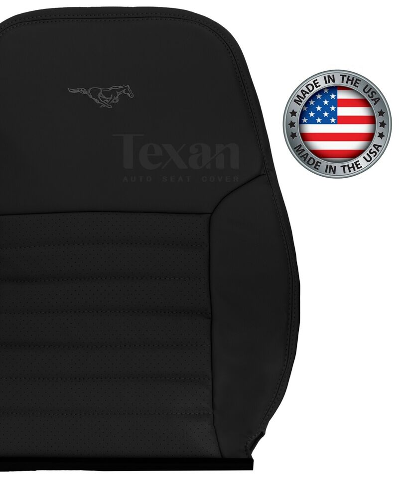 1999 to 2004 Ford Mustang GT V8 Driver Side Lean Back Leather Replacement Seat Cover Black
