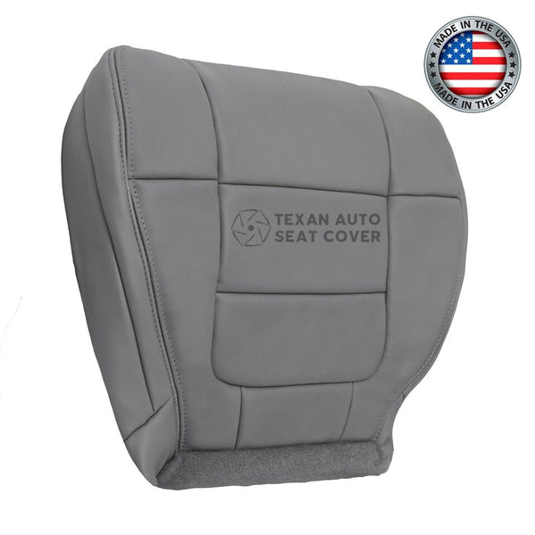 Fits 2001, 2002 Ford F-150 Lariat  Super-Cab, Extended-Cab Passenger Side Bottom Leather Replacement Seat Cover Gray