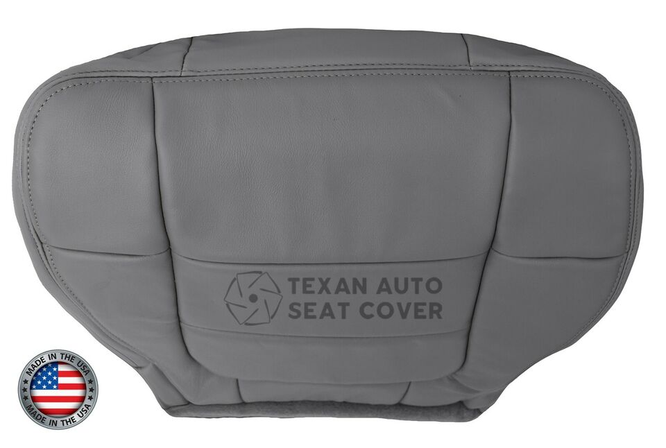 Fits 2001, 2002 Ford F-150 Lariat  Super-Cab, Extended-Cab Driver Bottom Leather Replacement Seat Cover Gray