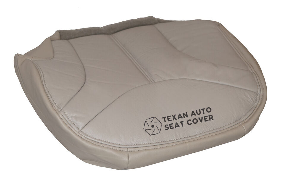 Fits 2000, 2001. 2002 GMC Yukon XL, SLT, SLE Driver Side Bottom Synthetic Leather Seat Replacement Cover Tan