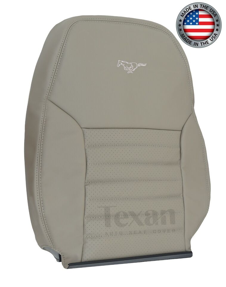 1999  to 2004 Ford Mustang V8 GT Driver Side Lean Back Perforated Leather Replacement Seat Cover Tan