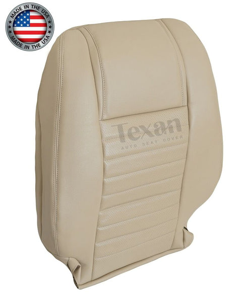 2005 to 2009 Ford Mustang GT V8 Driver Side Lean Back Perforated Synthetic Leather Replacement Seat Cover Tan