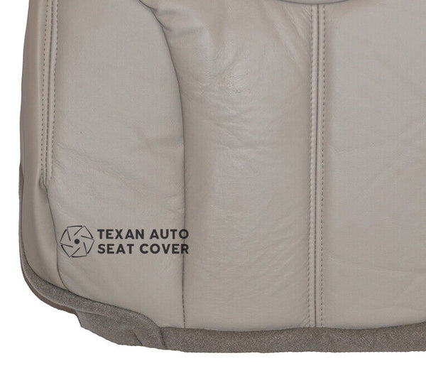 Fits 2000, 2001. 2002 GMC Yukon XL, SLT, SLE Driver Side Bottom Leather Seat Replacement Cover Tan