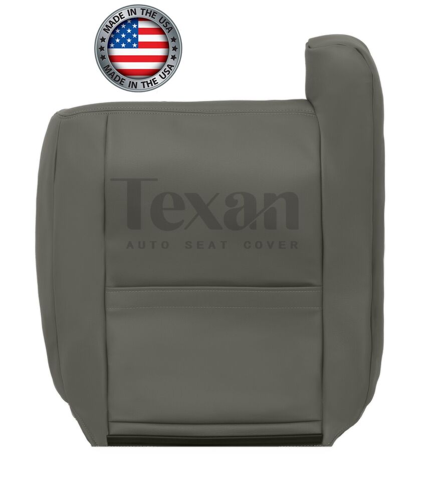 Fits 2000, 2001. 2002 GMC Yukon XL, SLT, SLE Driver Side Lean Back Leather Seat Replacement Cover Gray