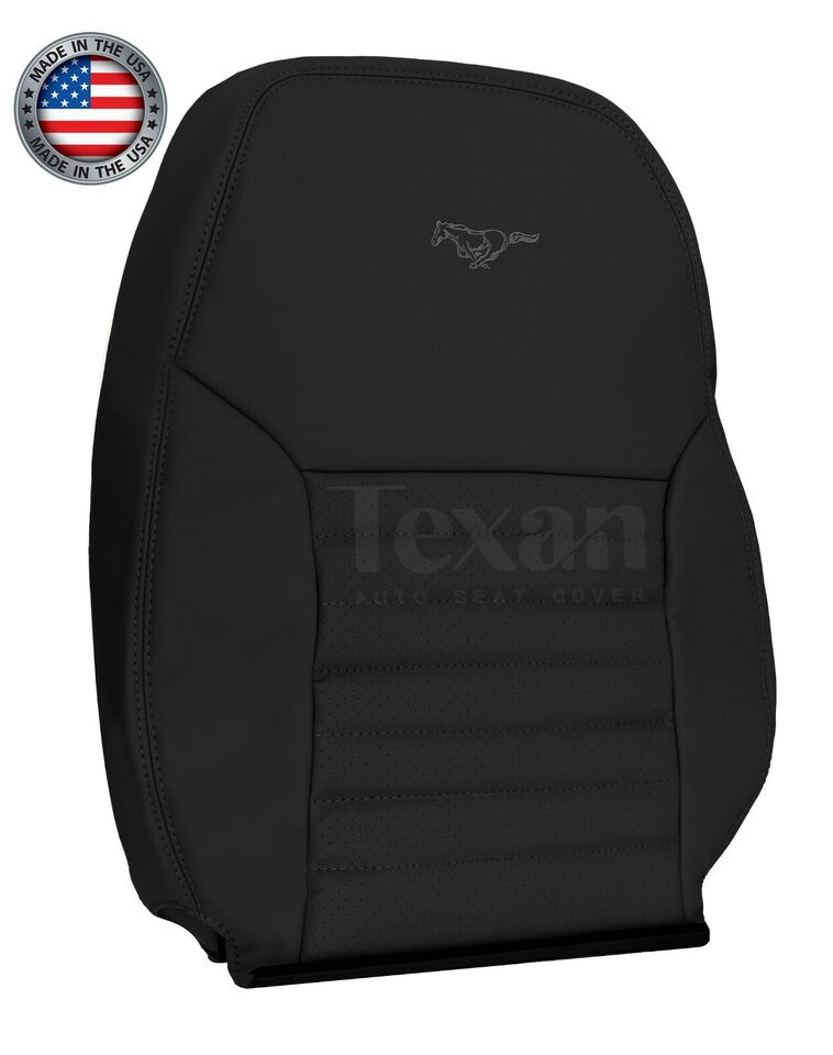 1999 to 2004 Ford Mustang GT V8 Passenger Side Lean Back Leather Replacement Seat Cover Black