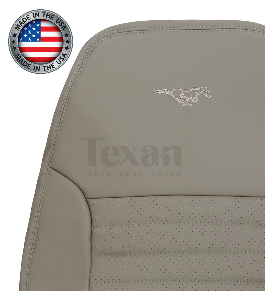1999  to 2004 Ford Mustang V8 GT Passenger Side Lean Back Perforated Leather Replacement Seat Cover Tan