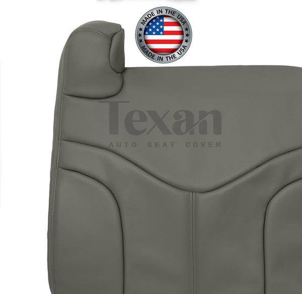 Fits 2000, 2001. 2002 GMC Yukon XL, SLT, SLE Passenger Side Lean Back Synthetic Leather Seat Replacement Cover Gray