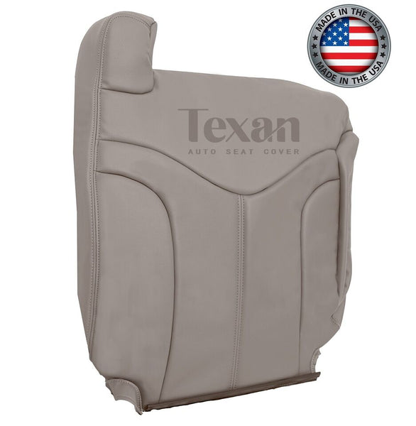 Fits 2000, 2001. 2002 GMC Yukon XL, SLT, SLE Driver Side Lean Back Synthetic Leather Seat Replacement Cover Tan