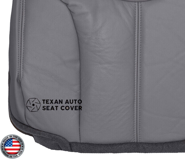 Fits 2000, 2001. 2002 GMC Yukon XL, SLT, SLE Driver Side Bottom Leather Seat Replacement Cover Gray