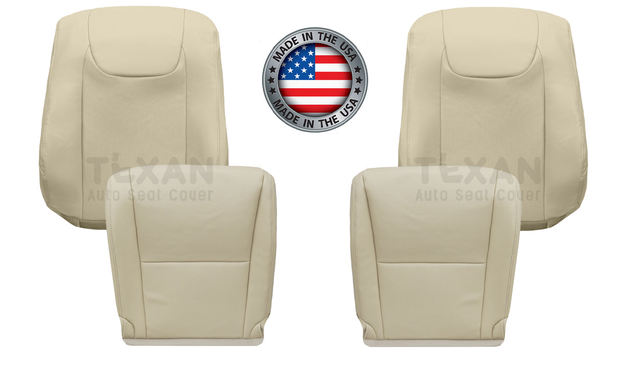 2010-2015 Lexus RX350 RX450H Complete Front Seat Set - Perforated Leather Tan (4-Piece Bundle)