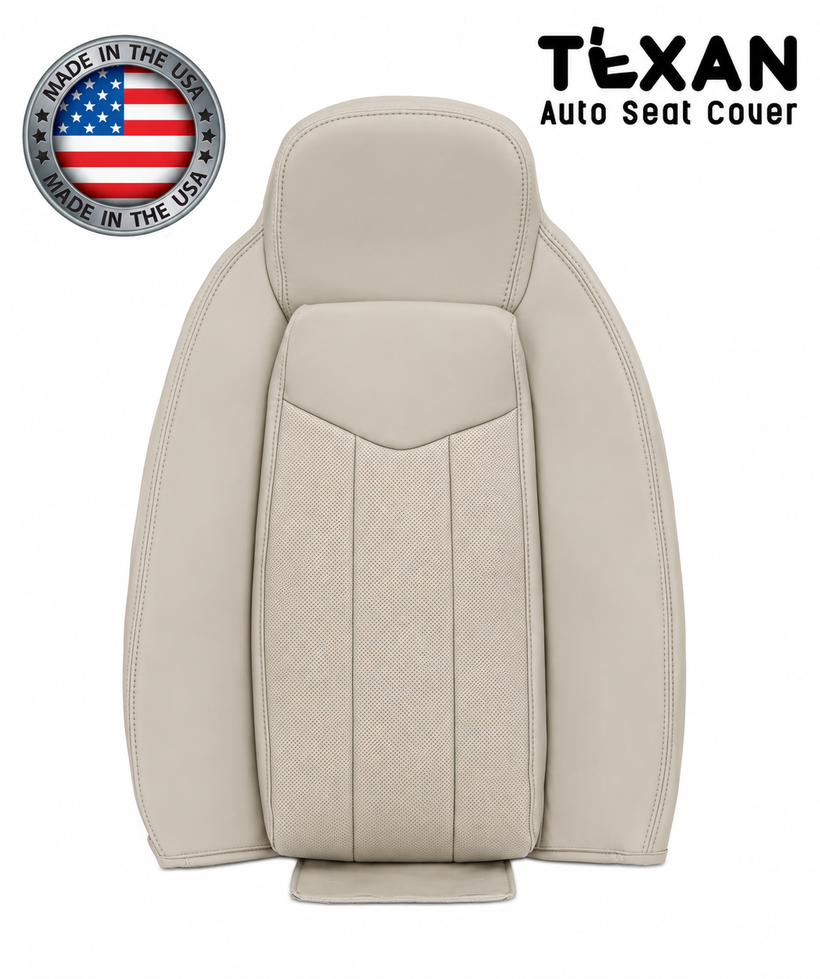 Lean back seat cover for 2004-2009 cadillac xlr, xlr-v leather shale