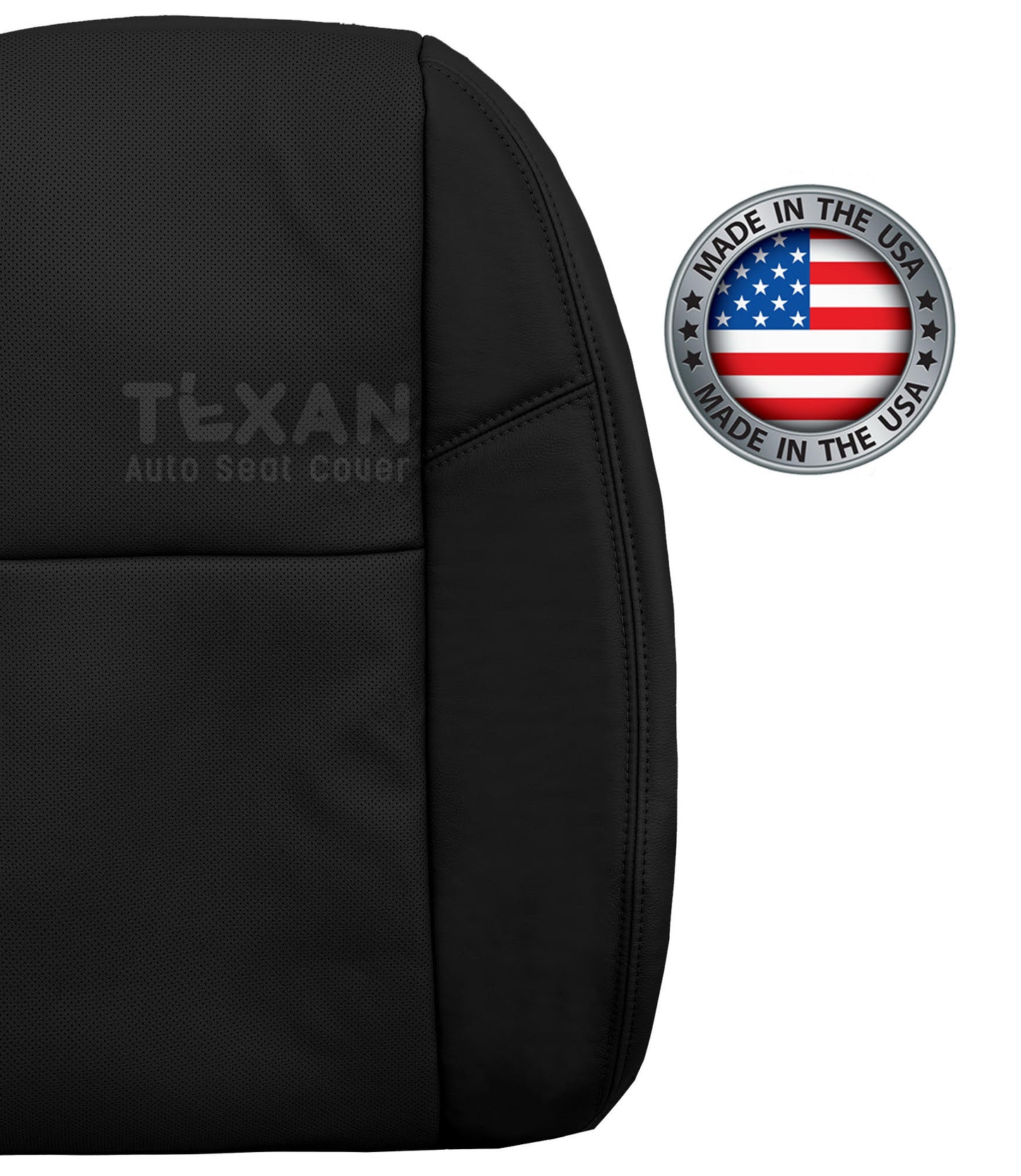 Fits 2012, 2013, 2014 GMC Sierra SLT Driver Side Lean Back Perforated Synthetic Leather Seat Cover Black