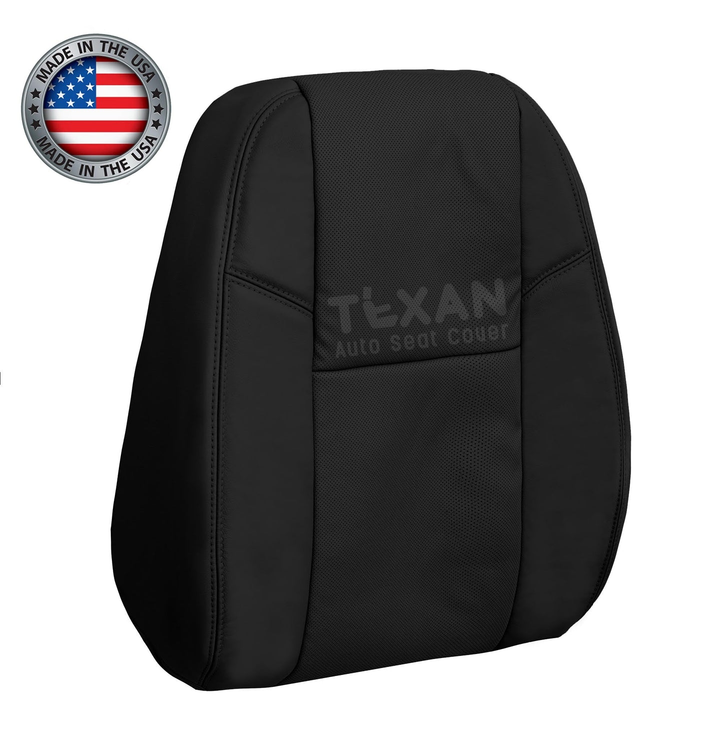 Fits 2012, 2013, 2014 GMC Sierra SLT Driver Side Lean Back Perforated Synthetic Leather Seat Cover Black