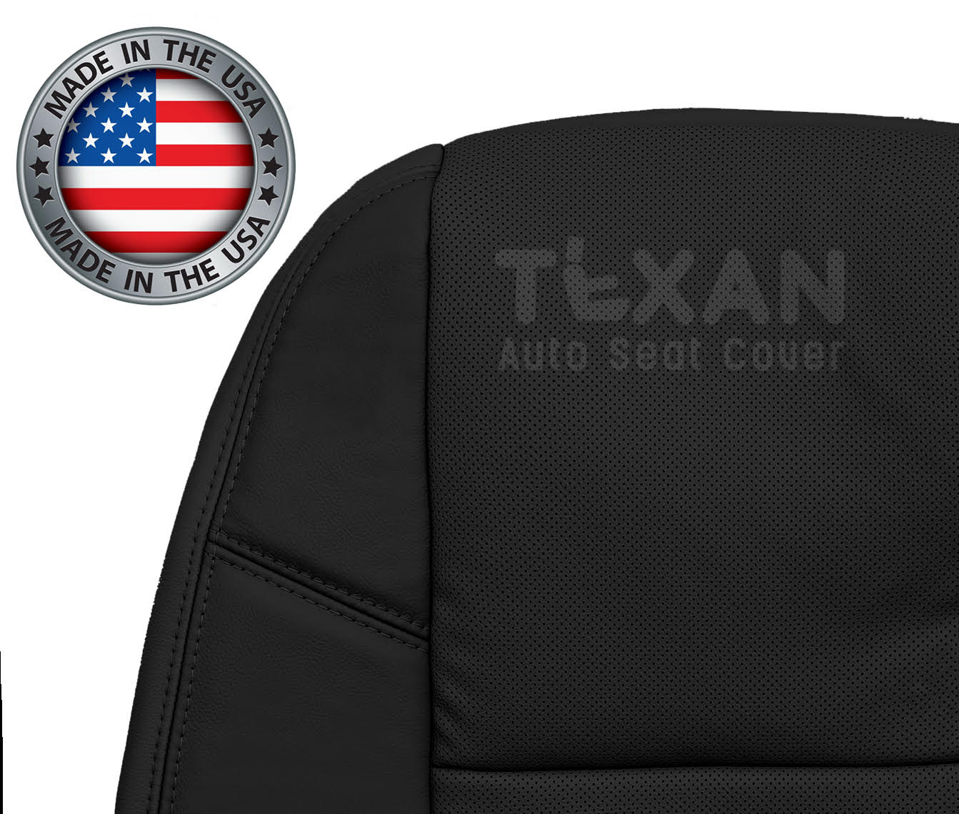 Fits 2009, 2010, 2011, 2012, 2013, 2014 Chevy Tahoe/Suburban Passenger Side Lean Back Perforated Leather Seat Cover Black