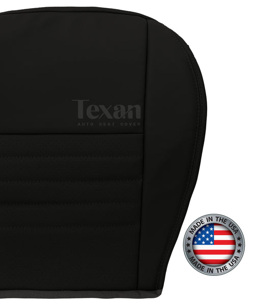 1999 to 2004 Ford Mustang V8 GT Passenger Side Bottom Perforated Synthetic Leather Replacement Seat Cover Black