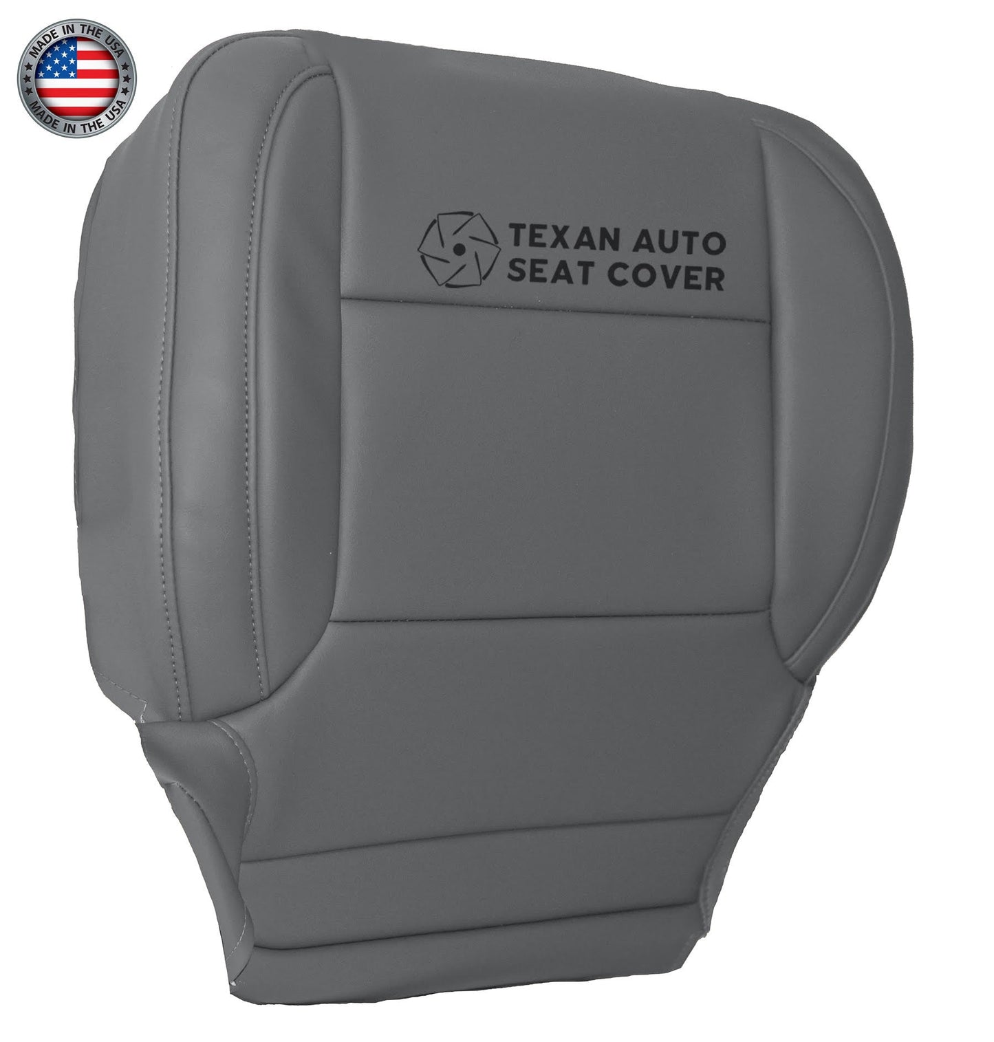 2014 to 2019 Chevy Silverado Passenger Side Bottom Leather Replacement Seat Cover Gray