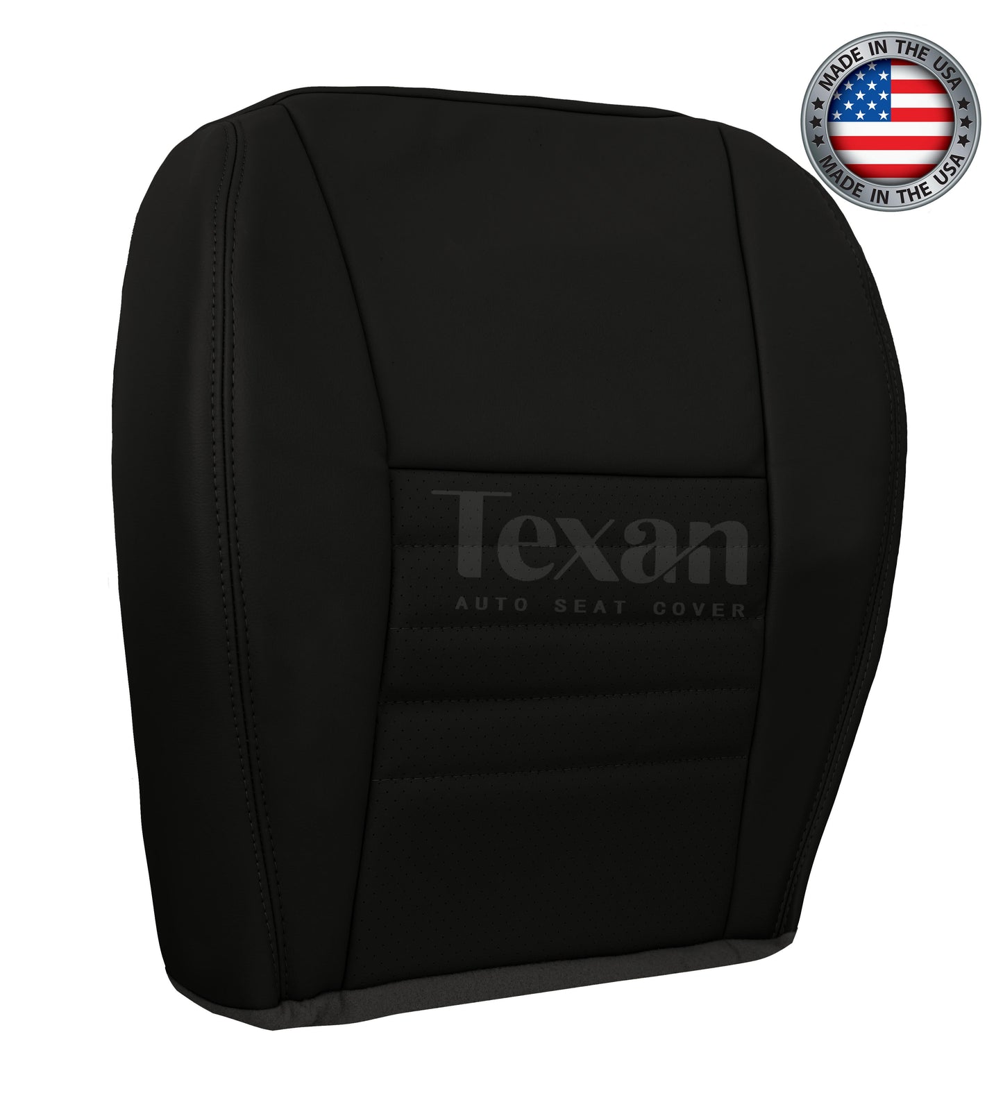 1999 to 2004 Ford Mustang V8 GT Passenger Side Bottom Perforated Synthetic Leather Replacement Seat Cover Black