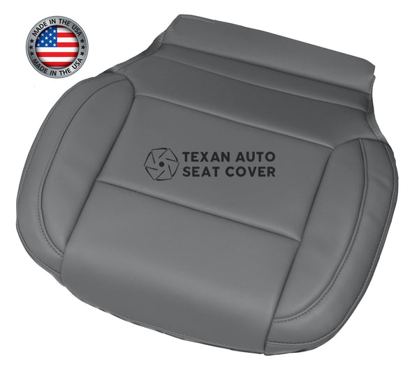 2014 to 2019 Chevy Silverado Driver Side Bottom Synthetic Leather Replacement Seat Cover Gray