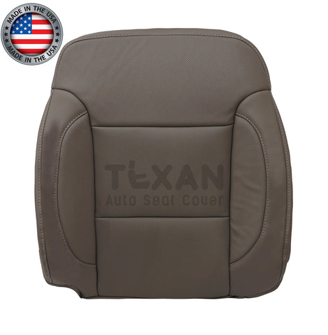 Fits 2014, 2015, 2016, 2017, 2018, 2019 GMC Sierra Driver Side Lean Back Perforated Leather  Replacement Seat Cover Tan